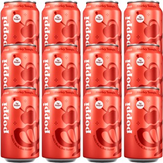 Poppi Prebiotic Soda, Shirley Temple, Can, Case